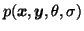 $p(\vec{x}, \vec{y}, \theta, \sigma)$