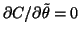 $\partial C / \partial \tilde{\theta} = 0$