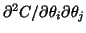 $\partial^2
C/\partial \theta_i \partial \theta_j$