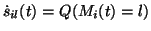 $\dot{s}_{il}(t) = Q(M_i(t) = l)$