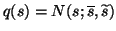 $ q(s) = N(s;
\overline{s}, \widetilde{s})$