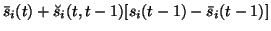 $\bar{s}_i(t) + \breve{s}_i(t,t-1) [s_i(t-1) -
\bar{s}_i(t-1)]$