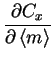 $\displaystyle \frac{\partial C_x}{\partial \left< m \right>}$