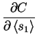 $\displaystyle \frac{\partial C}{\partial \left< s_1 \right>}$