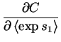 $\displaystyle \frac{\partial C}{\partial \left< \exp s_1 \right>}$