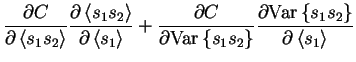 $\displaystyle \frac{\partial C}{\partial \left< s_1 s_2 \right>} \frac{\partial...
...\frac{\partial \mathrm{Var}\left\{s_1 s_2\right\}}{\partial \left< s_1 \right>}$