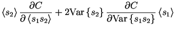 $\displaystyle \left< s_2 \right>\frac{\partial C}{\partial \left< s_1 s_2 \righ...
...rac{\partial C}{\partial \mathrm{Var}\left\{s_1 s_2\right\}} \left< s_1 \right>$