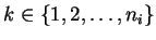 $k\in\{1,2,\dots,n_i\}$