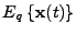 $ E_q \left\{ \mathbf{x}(t) \right\}$